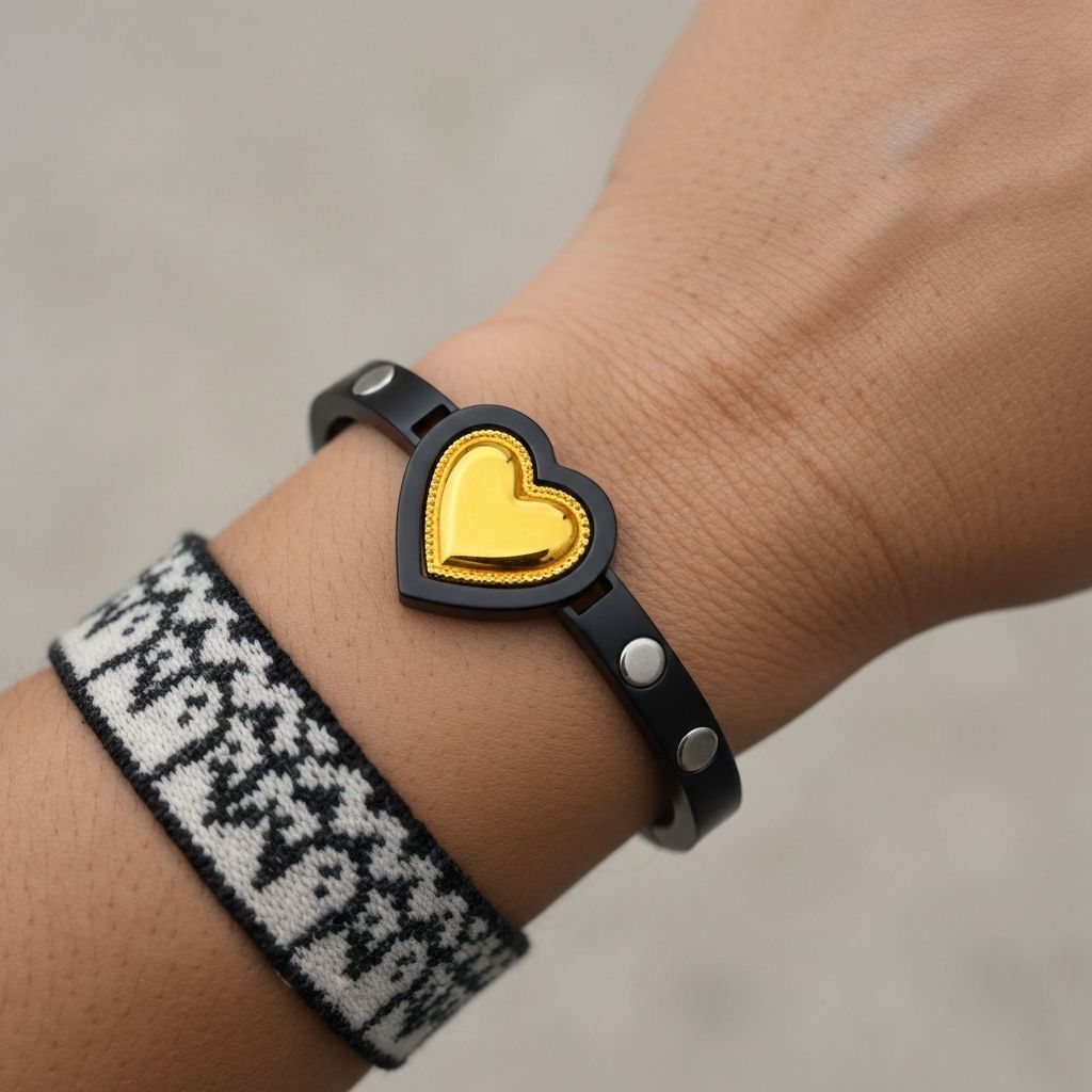 Magnetarmband Herz bicolor