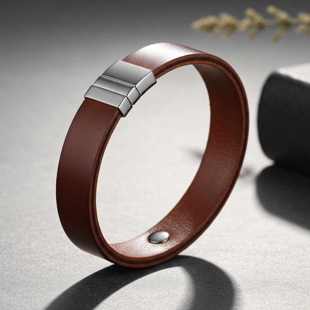 Magnetarmband Herren Leder