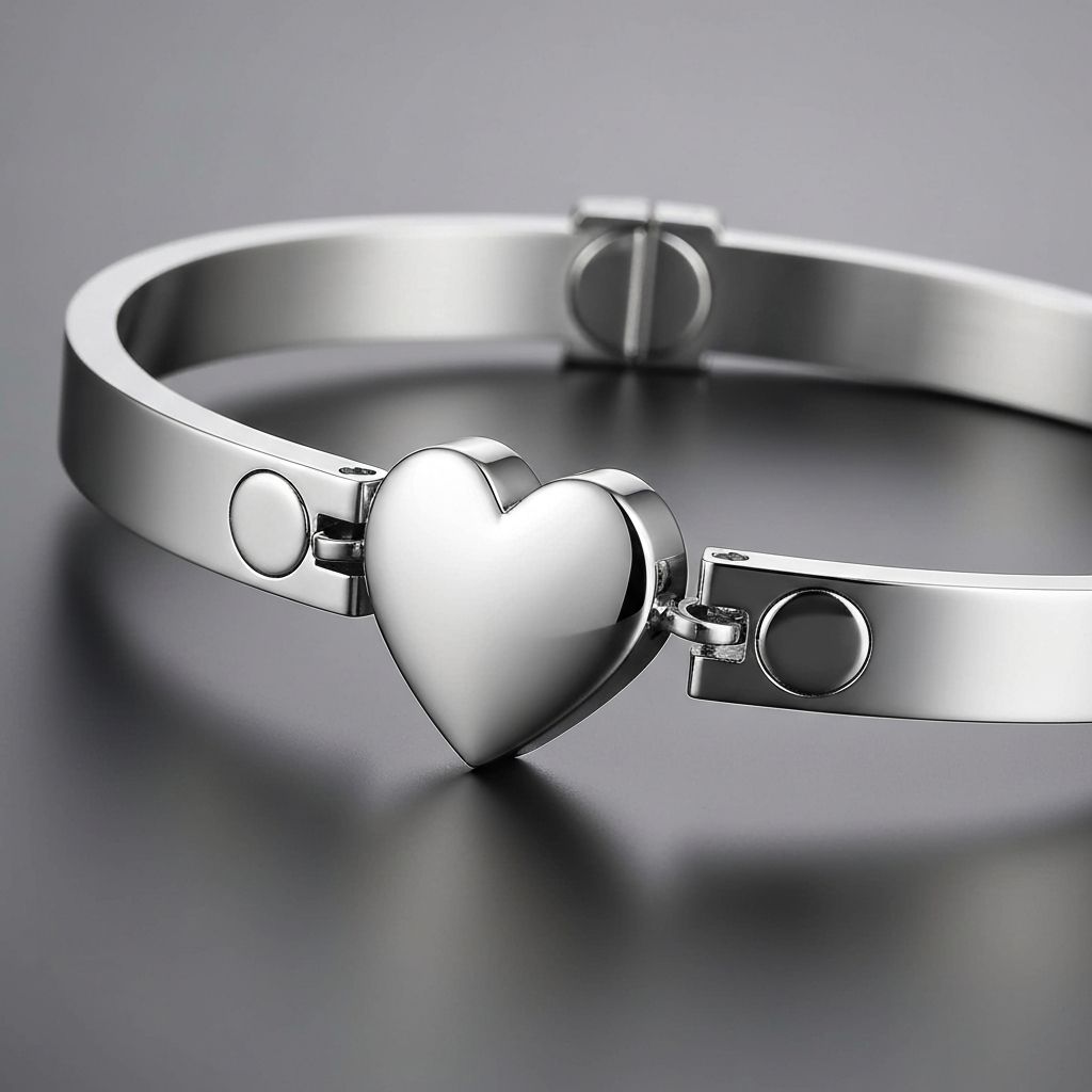 Magnetarmband Herz Edelstahl